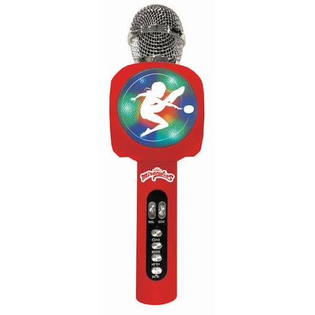 Micro Karaoké sans fil avec enceinte Bluetooth® intégrée Miraculous, avec effets lumineux et fonction changement de voix ROUGE 2 - vertbaudet enfant 
