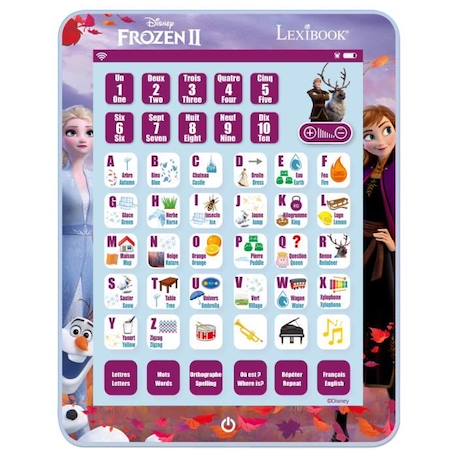 Tablette Éducative Bilingue la Reine des Neiges (FR-EN) VIOLET 1 - vertbaudet enfant 