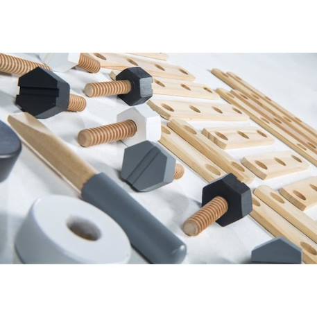 Jeu de Construction en Bois - ROBA - 48 pièces - Mixte - A partir de 3 ans GRIS 4 - vertbaudet enfant 