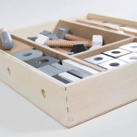 Jeu de Construction en Bois - ROBA - 48 pièces - Mixte - A partir de 3 ans GRIS 3 - vertbaudet enfant 