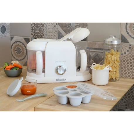 BEABA, Babycook Duo, robot bébé 4 en 1, contenance XXL, blanc BLANC 3 - vertbaudet enfant 