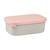 BEABA, Boîte repas enfant en inox, couvercle en silicone et housse de protection, Gris velours et rose poudré ROSE 3 - vertbaudet enfant 