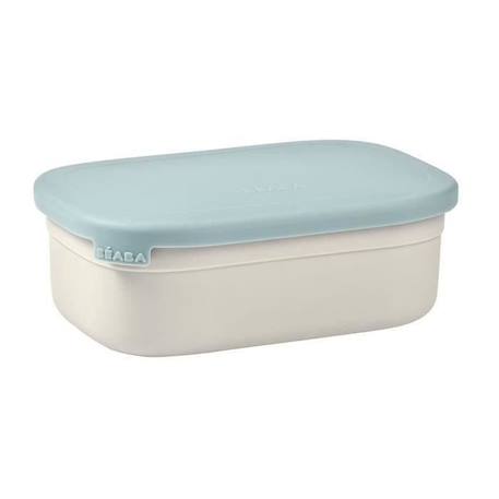 BEABA, Boîte repas enfant en inox, couvercle en silicone et housse de protection, Gris velours et bleu BLEU 6 - vertbaudet enfant 