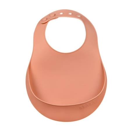 Bavoir silicone terracotta ROUGE 1 - vertbaudet enfant 