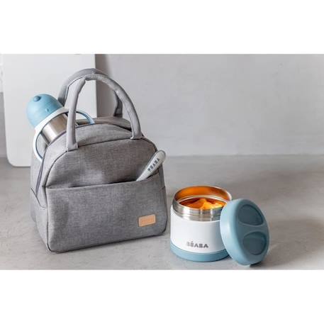 BEABA, Set repas bébé on-the-go, windy blue BLEU 6 - vertbaudet enfant 