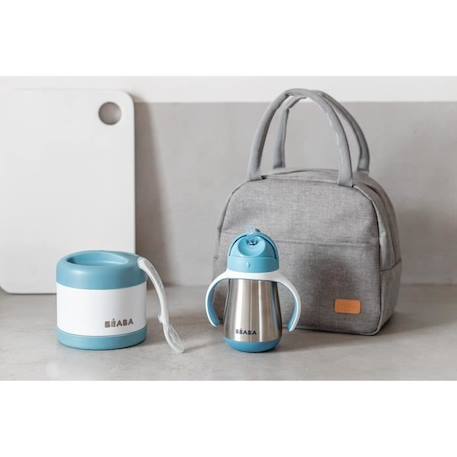 BEABA, Set repas bébé on-the-go, windy blue BLEU 5 - vertbaudet enfant 