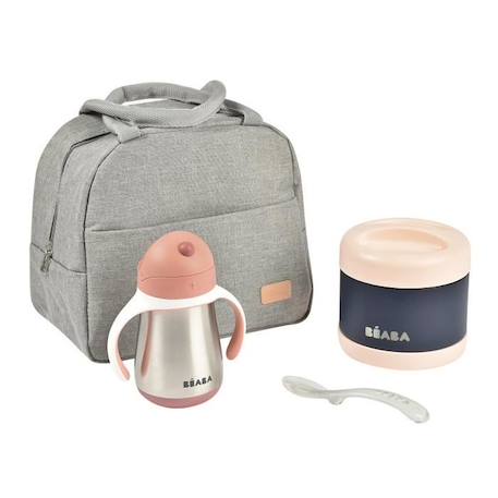 Set repas Beaba On-the-go Old Pink ROSE 1 - vertbaudet enfant 