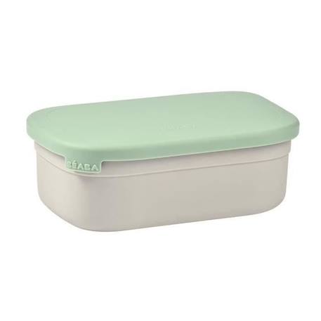 BEABA, Boîte repas enfant en inox, couvercle en silicone et housse de protection, Gris velours et vert sauge VERT 5 - vertbaudet enfant 