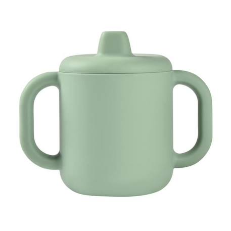 Tasse d'apprentissage en silicone - BEABA - sage green - 150 ml - pour bébé de 6 mois et plus VERT 1 - vertbaudet enfant 