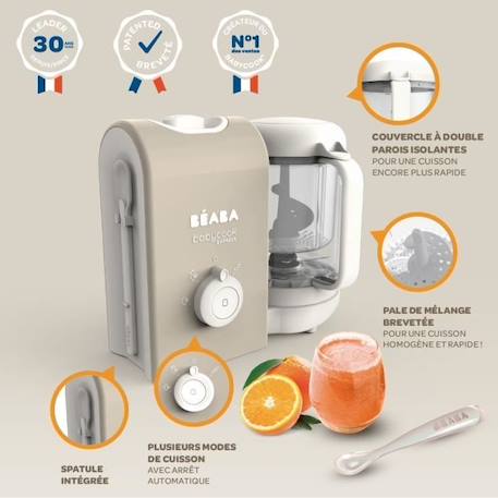 Robot bébé 4 en 1 mixeur-cuiseur BEABA Babycook Express - Terre d'argile BEIGE 4 - vertbaudet enfant 