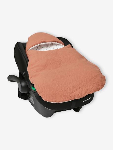 Nid d'ange transformable en gaze de coton sauge+terracotta 10 - vertbaudet enfant 