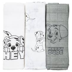 Puériculture-Matelas, accessoires de lange-Matelas à langer, housse-DISNEY 101 Dalmatiens Lot de 3 langes - 60 x 60 cm