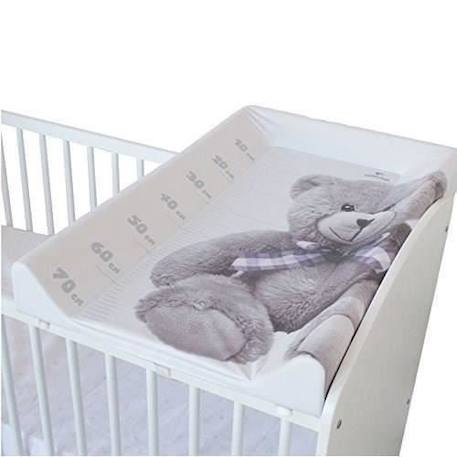 Plan à langer DOMIVA Little Bear - PVC - Matelas intégré - Blanc/Gris - 50 x 80 cm BLANC 3 - vertbaudet enfant 