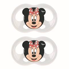 Puériculture-Repas-TIGEX Lot 2 sucettes Soft Touch Friends Minnie - 6-18 mois