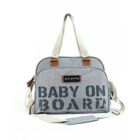 Sac à langer BABY ON BOARD URBAN STREET GRIS 1 - vertbaudet enfant 