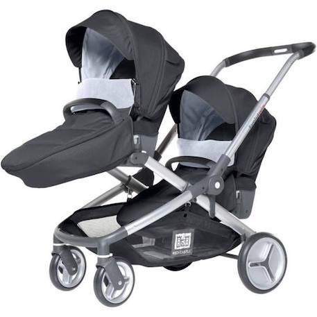 RED CASTLE Poussette double Evolutwin - Dès la naissance - Jusqu'à 15kg - Dossier réglable - Noir NOIR 2 - vertbaudet enfant 