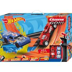 Jouet-Circuit électrique Hot Wheels 4,9m - Carrera GO!!! - 2 voitures - Looping et tremplin