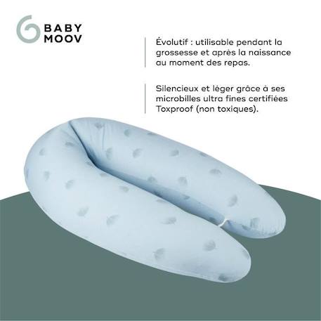 Babymoov B.LOVE Coussin de Maternité & Allaitement avec Remplissage Microbilles ultra-fines - Made in Europe, Bleu BLEU 3 - vertbaudet enfant 