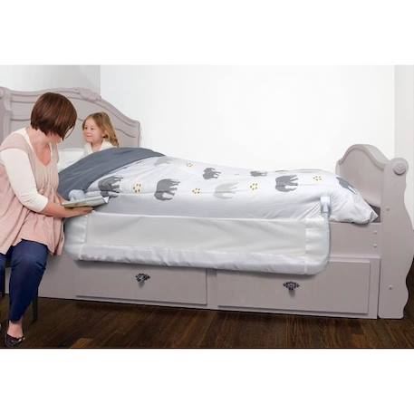 Barrière de lit extra-large pliable et portable Dreambaby Nicole - 150 x 50 cm - Blanche BLANC 1 - vertbaudet enfant 