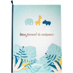 Linge de maison et décoration-Décoration-DOMIVA Livre naissance Zanimo - Bleu - 31,5 x 22 cm