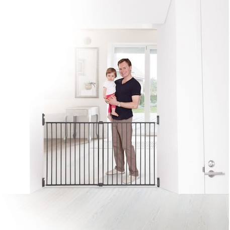 DREAMBABY Barrière de sécurité Extra large BROADWAY Gro Gate - A visser -  L 76/134,5 x H 76 cm - Grise GRIS 3 - vertbaudet enfant 