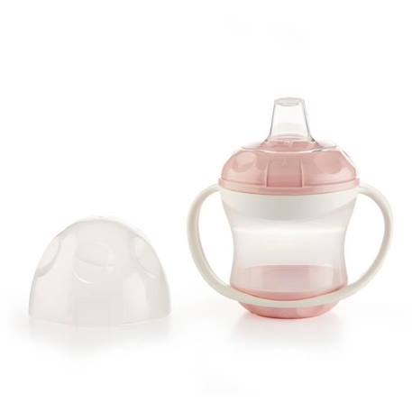 THERMOBABY Tasse anti-fuites + couv - Rose poudré ROSE 2 - vertbaudet enfant 