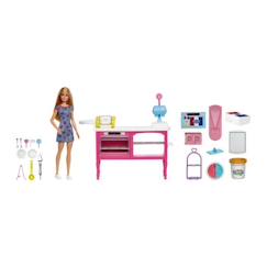 Jouet-Poupons et poupées-Poupées mannequins et accessoires-Barbie - Barbie Et Sa Boulangerie - Playset Poupée - 5 Ans Et +
