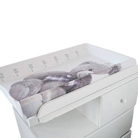 Plan à langer DOMIVA Little Bear - PVC - Matelas intégré - Blanc/Gris - 50 x 80 cm BLANC 2 - vertbaudet enfant 