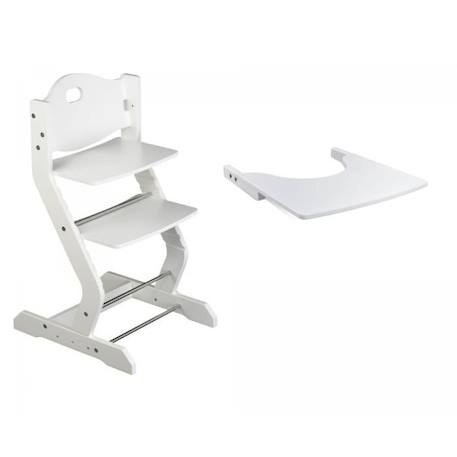 Chaise haute réglable - TISSI - Blanc - Enfant - 6 mois - Mixte BLANC 1 - vertbaudet enfant 