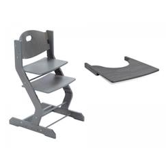 Chaise haute réglable - TISSI - Gris - Mixte - A partir de 6 mois - Jusqu'à 85 kg  - vertbaudet enfant