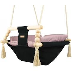 Jouet-Premier âge-Bascule pour bébé Velinda - Noir, rose clair - Style scandinave