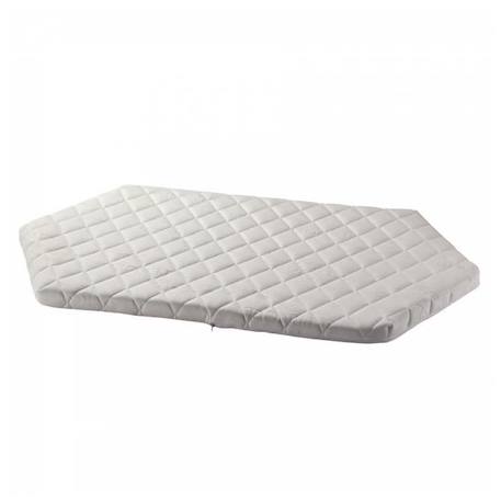 Matelas Hexagonal pour parc bébé - TISSI - 80x140 cm - Housse multifonction - Fibre naturelle Tencel GRIS 1 - vertbaudet enfant 