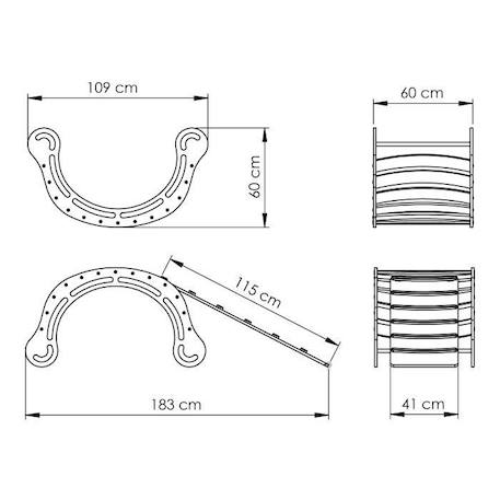 Bascule XXL Waldorf en bois - KATEHAA - Arche d'escalade intérieure / Structure d'escalade pour enfants MARRON 4 - vertbaudet enfant 