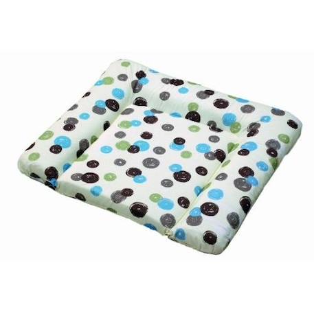 Matelas à langer souple GEUTHER - 85 x 75 cm - Ecru et pois BLEU 1 - vertbaudet enfant 