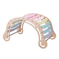 KateHaa - Bascule XXL Waldorf en bois aux couleurs pastel - Arche d'escalade intérieure / Structure d'escalade pour enfants  - vertbaudet enfant