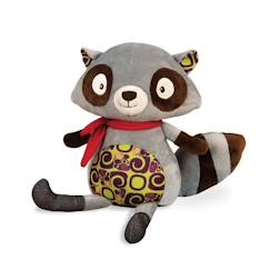 Jouet-Premier âge-Peluche interactive - B.Toys - Raton Laveur parleur - Rouge - Mixte - Gris