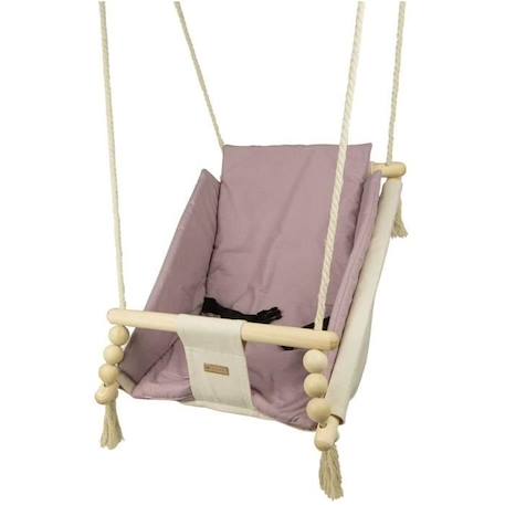 Bascule pour bébé Velinda - Style scandinave - Crème, Rose clair ROSE 3 - vertbaudet enfant 