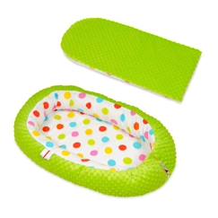 Réducteur Lit Bébé - 0-8 mois - 82x54cm - pois printaniers - vert  - vertbaudet enfant