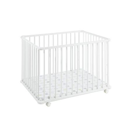 Parc Bébé En Bois Blanc À Roulettes - GEUTHER - Belami - 76x97 Cm - Bois - Blanc - Enfant - Mixte BLANC 3 - vertbaudet enfant 