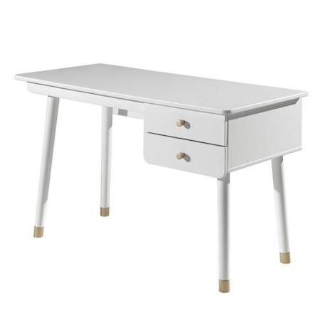 Bureau Enfant - Paris Prix - Billy - Blanc - Pin Massif & MDF - L 125 x l 60 x H 75,2 cm BLANC 1 - vertbaudet enfant 