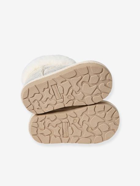 Boots déperlantes zippées fourrées bébé beige doré 5 - vertbaudet enfant 