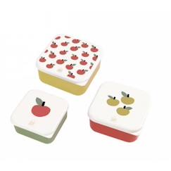 -Petit Jour - Lot de 3 lunch box Les pomme
