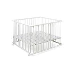 Parc Bébé En Bois Blanc À Roulettes - GEUTHER - Belami - 76x97 Cm - Bois - Blanc - Enfant - Mixte  - vertbaudet enfant