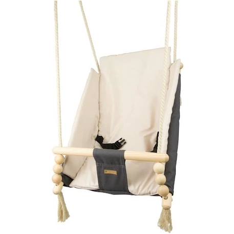 Bascule pour bébé - VELINDA - Gris-Beige - Style scandinave - Inclinaison ajustable BEIGE 3 - vertbaudet enfant 