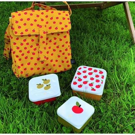 Petit Jour - Lot de 3 lunch box Les pomme BLANC 2 - vertbaudet enfant 