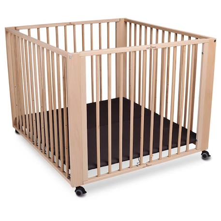 Parc bébé pliant - TISSI - Moritz - Bois de hêtre massif - 90x95x75 cm BEIGE 1 - vertbaudet enfant 