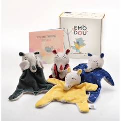 -Coffret Doudou Les Emotions - Emodou - Comprendre et gérer ses émotions - 12 mois et plus - Multicolore