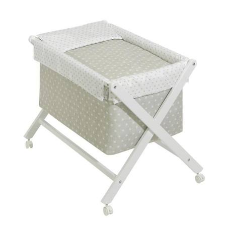 Interbaby berceau 90 x 55 cm bois/coton beige/blanc 5-pièces BLANC 1 - vertbaudet enfant 