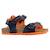 Sandales enfant Geox - Cuir - Marine/Orange - Scratch et boucle ORANGE 3 - vertbaudet enfant 