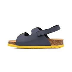 Chaussures-Chaussures fille 23-38-Sandales-Sandale enfant SCHOLL TURTLE SYNTHETIC - Bleu marine, Jaune - Scratch